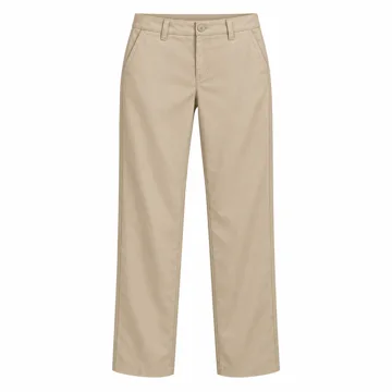 AI-generated style illustration for Lee Women's Wrinkle Free Relaxed Fit Straight Leg Pant; not a retailer photograph