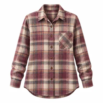 AI-generated style illustration for Legendary Whitetails Womens Legendary Flannel Shirt Comfort Fit; not a retailer photograph