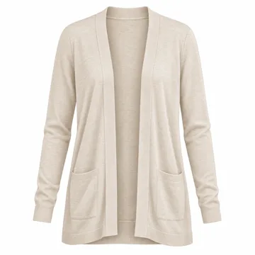 AI-generated style illustration for Amazon Essentials Women's Lightweight Cardigan Sweater; not a retailer photograph