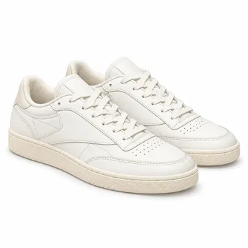 AI-generated style illustration for Reebok Club C 85 Vintage Tennis Sneakers for Women, Casual White Womens Shoes, Size 5 to 11; not a retailer photograph