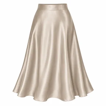 AI-generated style illustration for Zeagoo Skirts for Women High Waist Skirt Elegant Midi Skirt Satin; not a retailer photograph