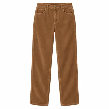 AI-generated style illustration for EVALESS Womens Corduroy Pants Straight Leg Fall Teacher Pants; not a retailer photograph