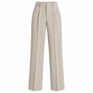 AI-generated style illustration for iChosy Womens High Waist Wide Straight Leg Trousers Casual Slacks Dress Pants with Pockets; not a retailer photograph