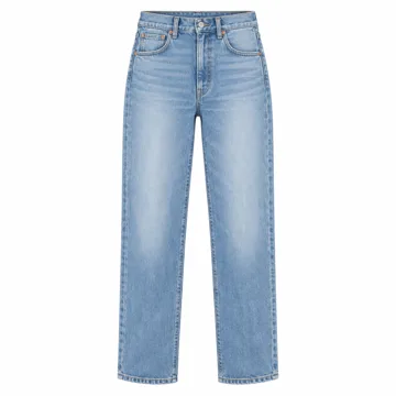 AI-generated style illustration for Levi's Women's Ribcage Straight Ankle Jeans; not a retailer photograph