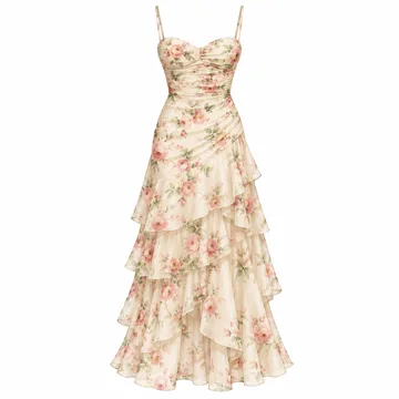 AI-generated style illustration for Steve Madden Women's Lucille Dress; not a retailer photograph