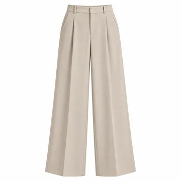 AI-generated style illustration for Ewedoos Wide Leg Dress Work Pants for Women Business Casual Office Outfits; not a retailer photograph