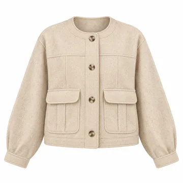 AI-generated style illustration for ba&sh Women's Meredith Jacket; not a retailer photograph