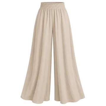 AI-generated style illustration for ANRABESS Womens Wide Leg Palazzo Pants with Pockets; not a retailer photograph
