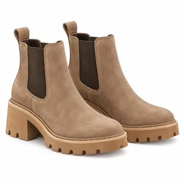 AI-generated style illustration for Sorel Women's Joan Frwd Chelsea Boot; not a retailer photograph