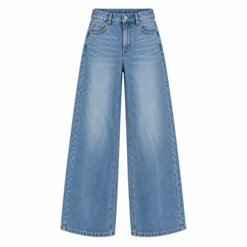 AI-generated style illustration for GRAPENT Wide Leg Jeans for Women Trendy High Waisted Stretchy Denim Pants 90s Baggy Jeans Trouser Jeans with Pockets; not a retailer photograph