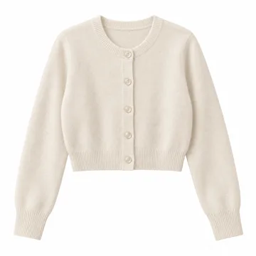 AI-generated style illustration for Gap Women's Cashsoft Cropped Cardigan; not a retailer photograph