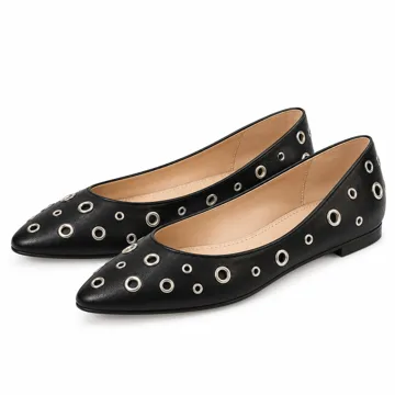 AI-generated style illustration for Dolce Vita Women's Baylee Grommet Flats; not a retailer photograph