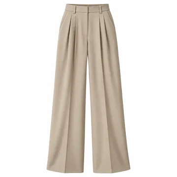 AI-generated style illustration for PRETTYGARDEN Womens Wide Leg Dress Pants Flowy Trousers; not a retailer photograph