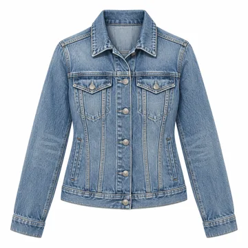 AI-generated style illustration for Good American Women's The Heritage Jacket; not a retailer photograph