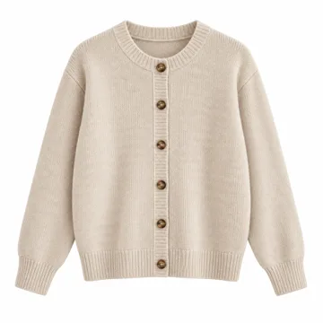 AI-generated style illustration for ANRABESS Cardigan Sweaters for Women Button Up 2026 Fall Outfits; not a retailer photograph