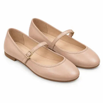 AI-generated style illustration for DREAM PAIRS Women's Ballet Mary Jane Flats; not a retailer photograph