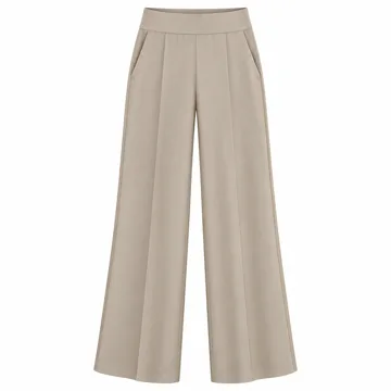 AI-generated style illustration for INLYRIC Women's Wide Leg Dress Pants Pull On; not a retailer photograph